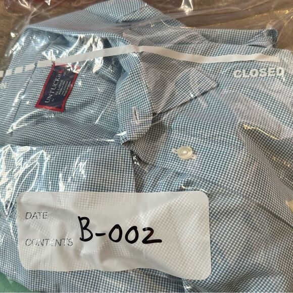 UNTUCKit XXL Blue-White Wrinkle Free Long Sleeve Shirt - Picture 7 of 7